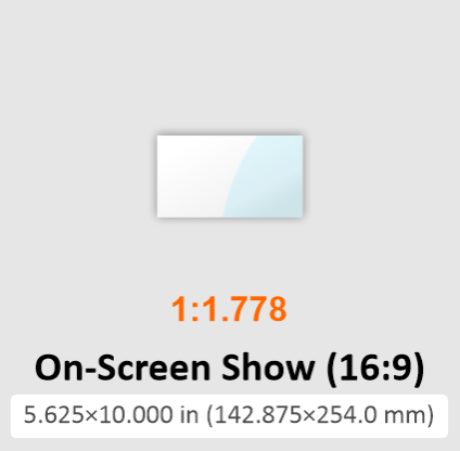 Convert your slides to On-Screen Show (16:9) slide size for PowerPoint presentation