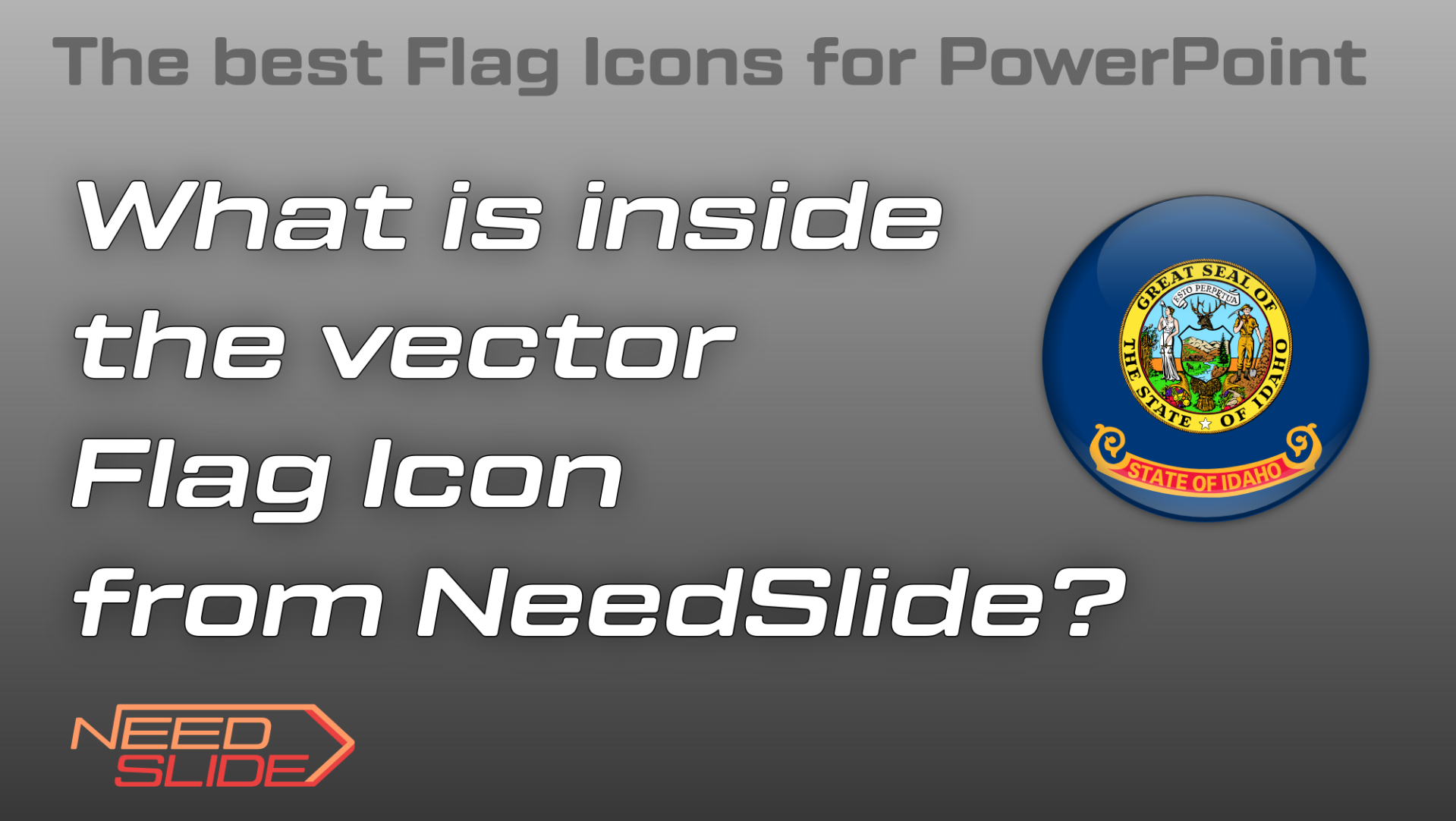 What is inside the vector Flag Icon from NeedSlide?
