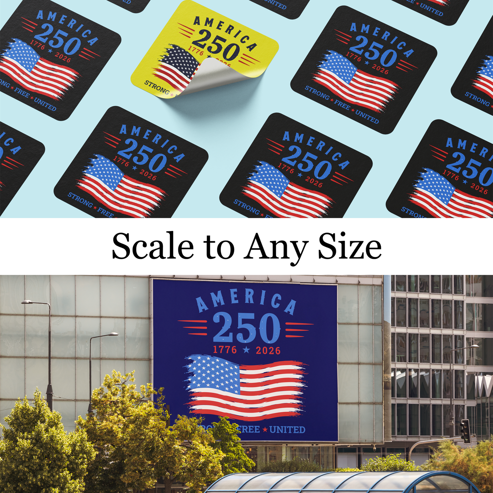 America 250, USA 250th Anniversary Vector, Editable Patriotic Design, SVG PNG - Image 9