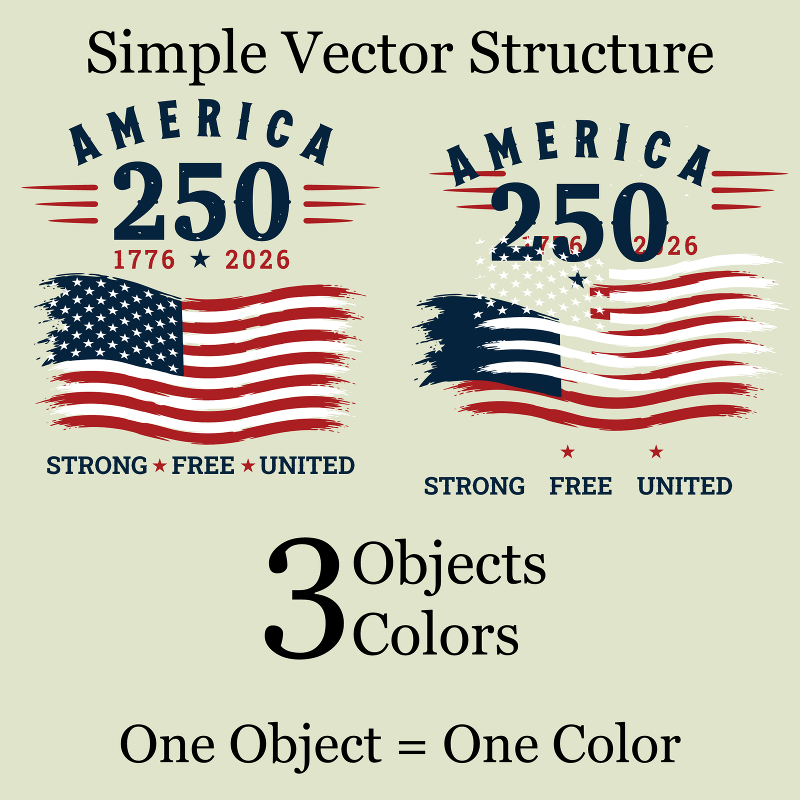 America 250, USA 250th Anniversary Vector, Editable Patriotic Design, SVG PNG - Image 8