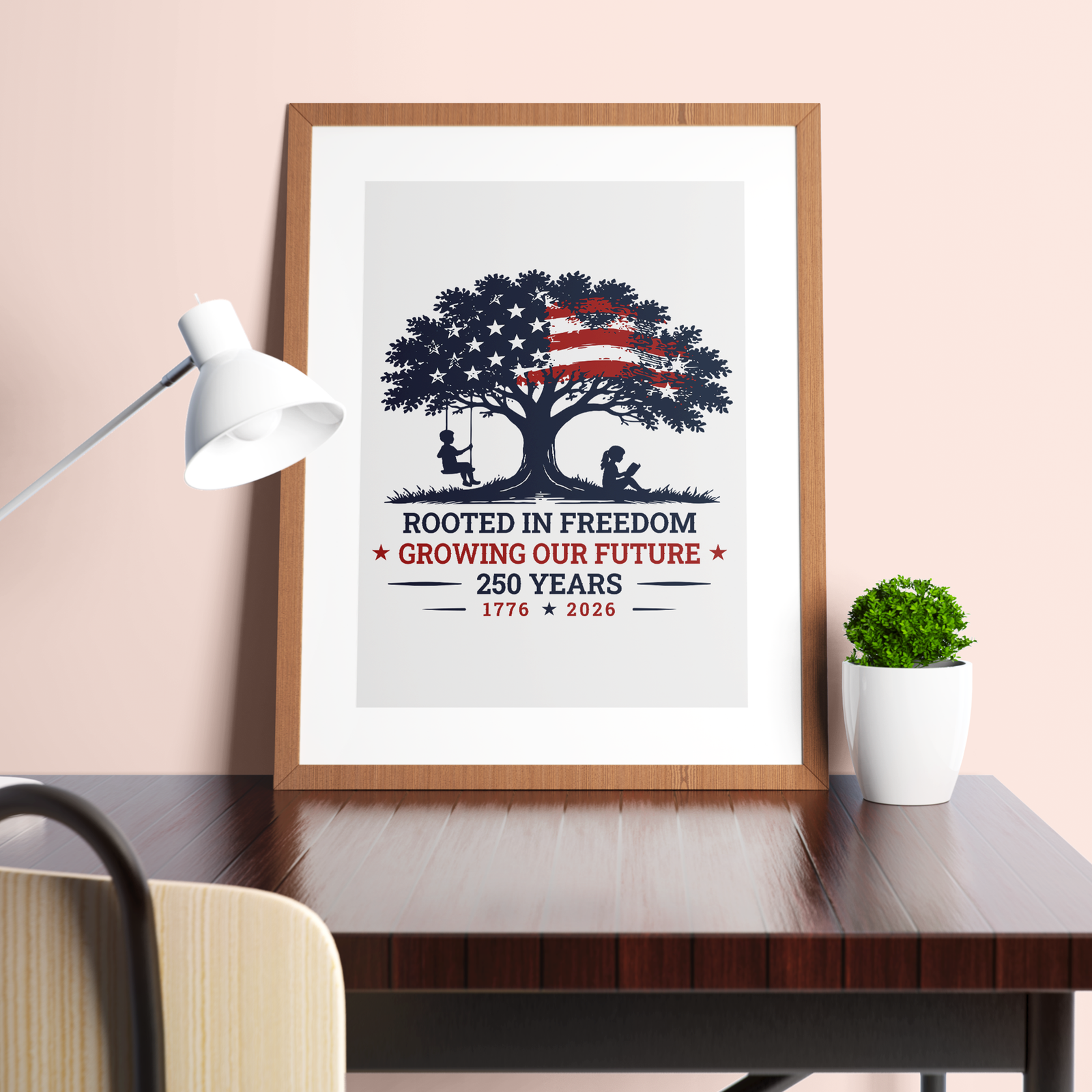 Rooted in Freedom, USA 250th Anniversary Vector, Editable Patriotic Design, SVG PNG - Image 12