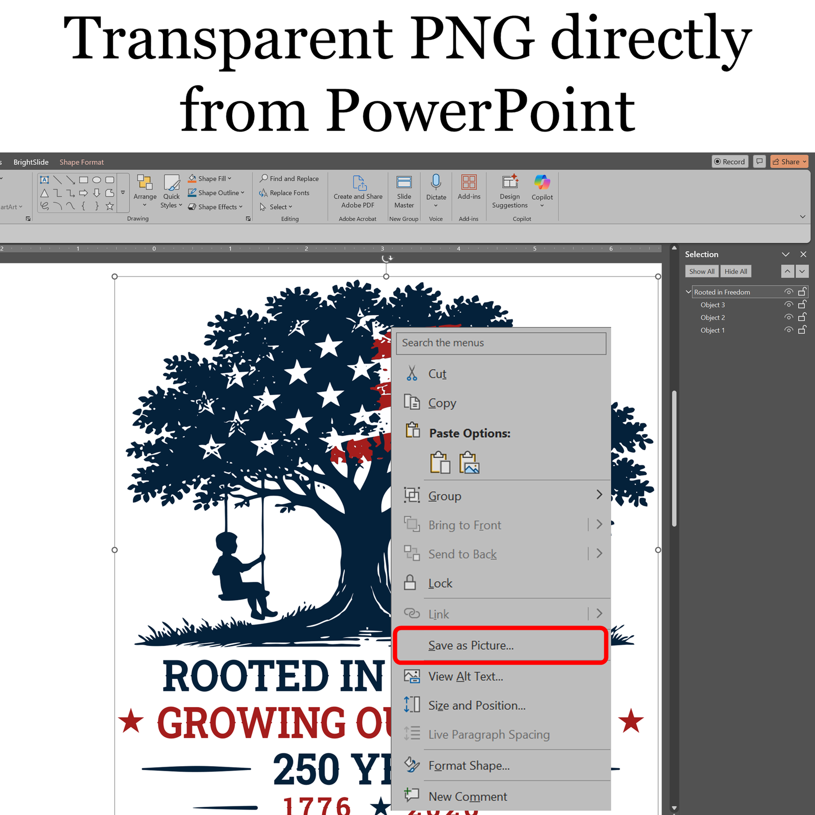 Rooted in Freedom, USA 250th Anniversary Vector, Editable Patriotic Design, SVG PNG - Image 5