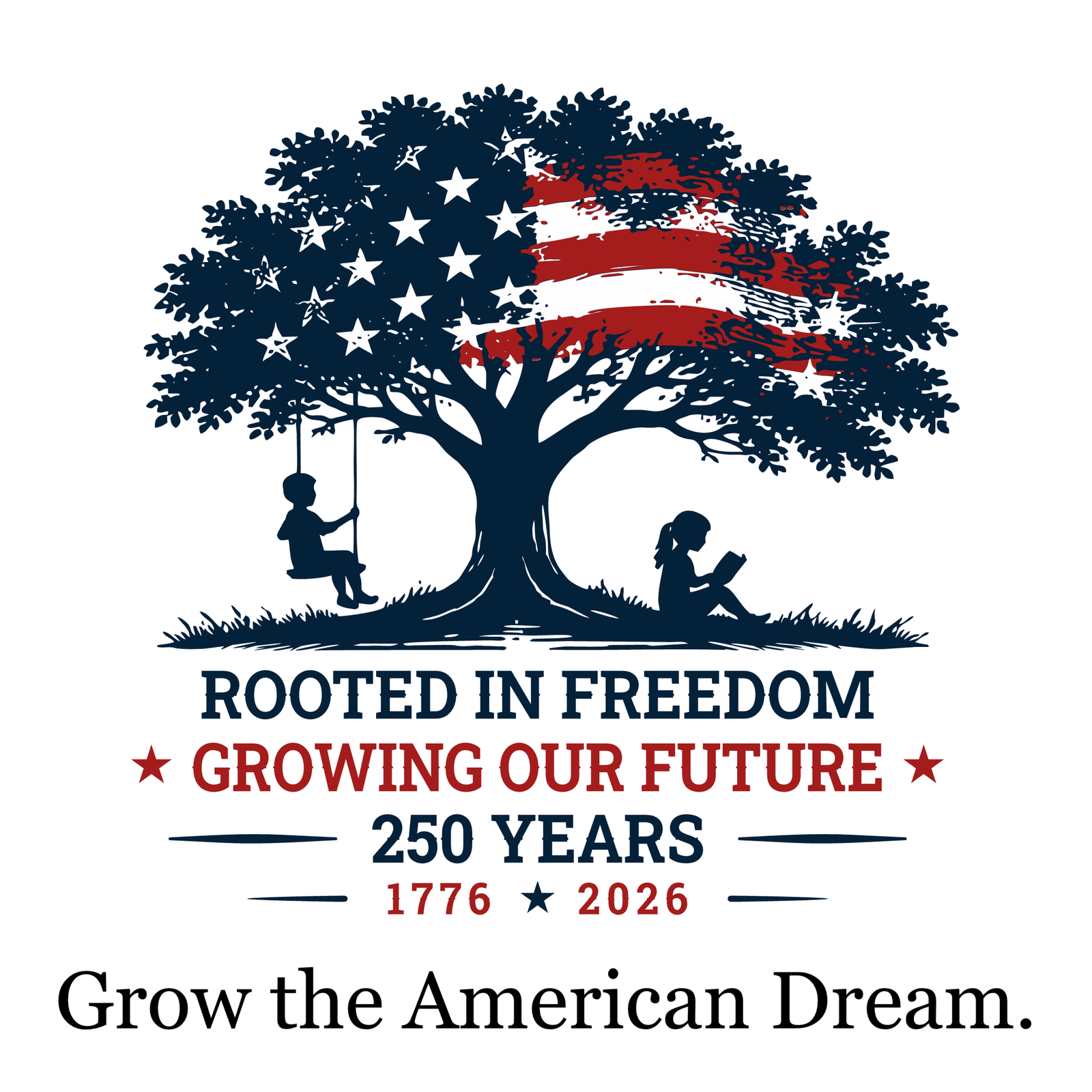 Rooted in Freedom, USA 250th Anniversary Vector, Editable Patriotic Design, SVG PNG - Image 3
