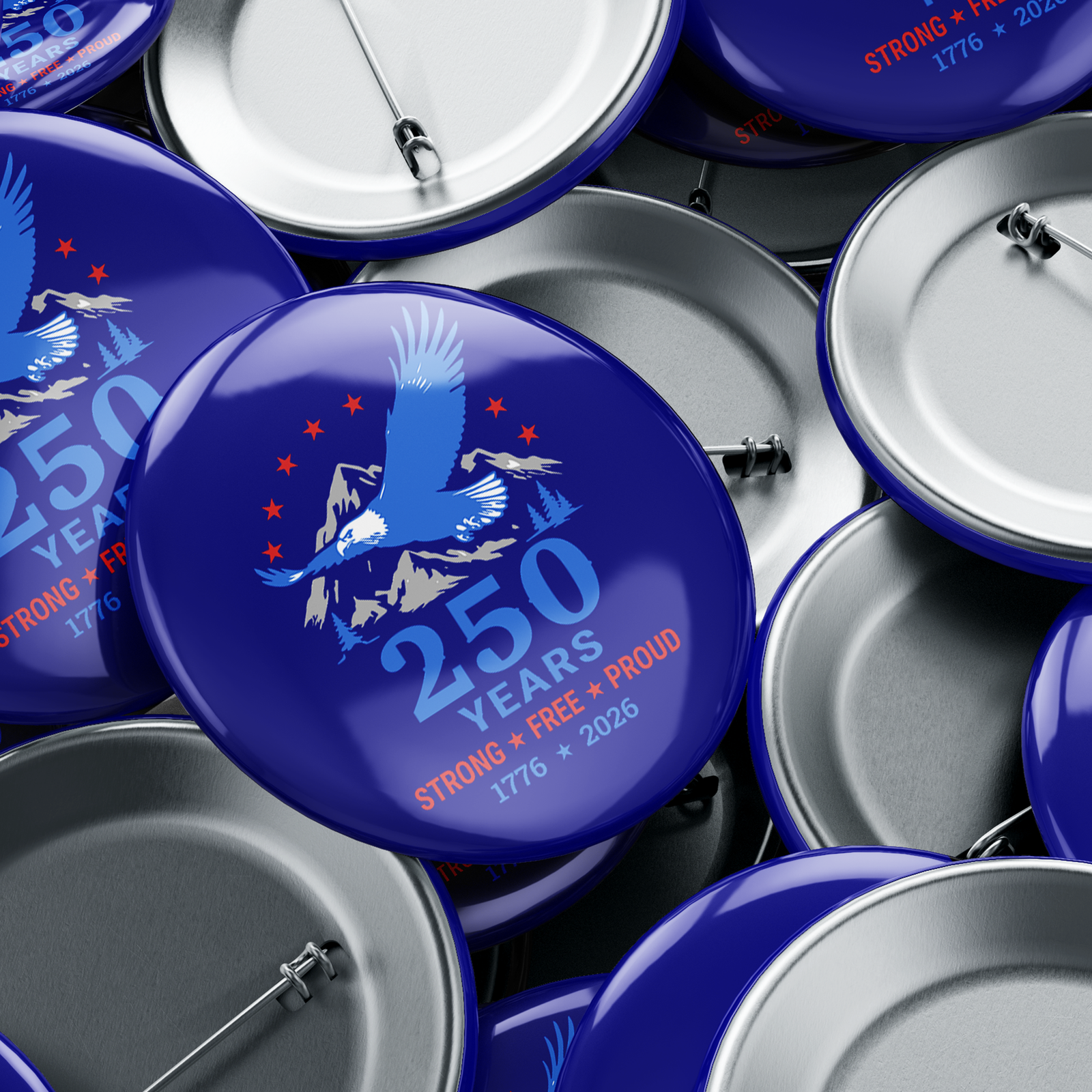 Strong – Free – Proud, USA 250th Anniversary Vector, Editable Patriotic Design, SVG PNG - Image 16