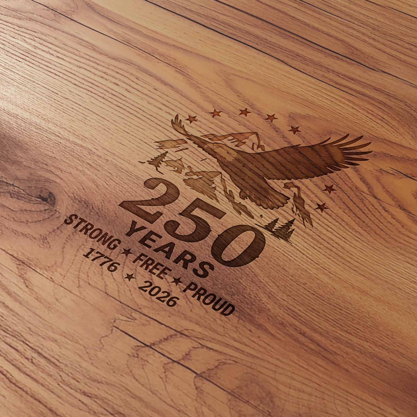 Strong – Free – Proud, USA 250th Anniversary Vector, Editable Patriotic Design, SVG PNG - Image 13