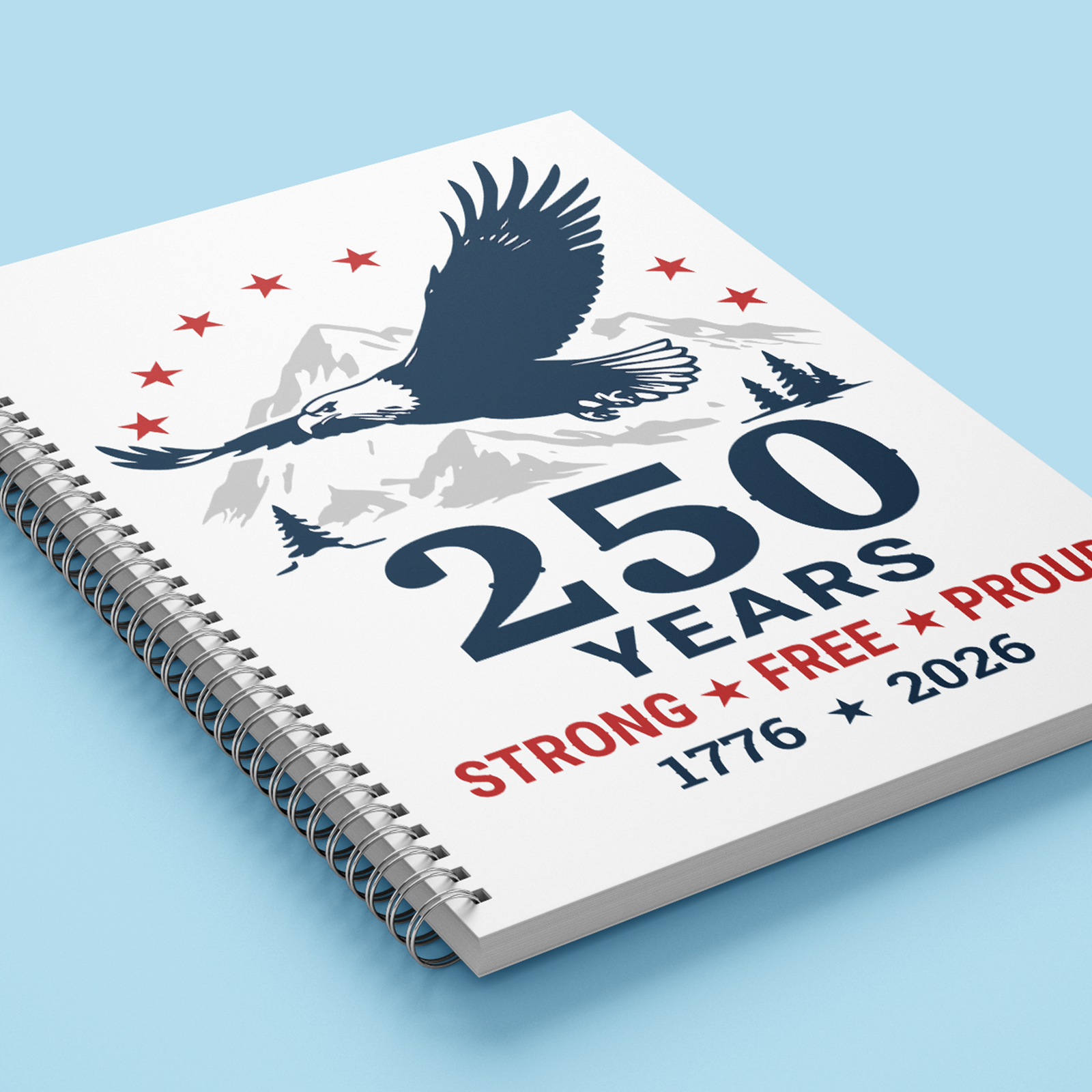 Strong – Free – Proud, USA 250th Anniversary Vector, Editable Patriotic Design, SVG PNG - Image 10